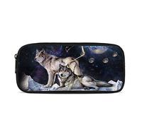 Kuiaobaty Cool Wolf Printed Boy Pencil Case Animal Wolf School Pencil Pouch for Kids Children Pencil Bag for Office
