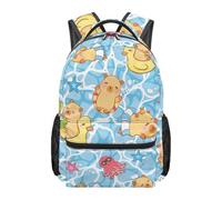 Kuiaobaty Cute Capybara Backpack for Kids Girls - No More Sore Shoulders, 17 Inch Lightweight Bookbag for Elementary Shcool Ideal for Multiple Scenarios