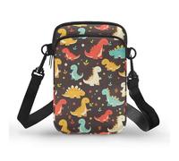 Kuiaobaty Cute Dinosaurs Crossbody Phone Bag for Women Cartoon Dino Cross Body Bags Phone Pouch Bag Passport Holder for Travel