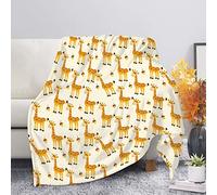 Kuiaobaty Cute Giraffe Print Kids Bedspreads for Girls Soft Warm Blanket for Travel, Outdoor, Animals Cozy Blanket Gift for Girls Boys Toddler