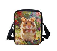 Kuiaobaty Cute Guinea Pig Crossbody Bag for Women, Guinea Pigs Floral Painting Shoulder Bag Sling Phone Pouch for Travel, Work