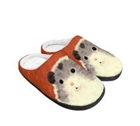 Kuiaobaty Cute Guinea Pig Slippers for Women Ladies Indoor House Slippers Memory Foam, Cartoon Hamster Scuff Slip On Home Shoes with Non Slip Sole