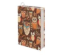 Kuiaobaty Cute Owls Novel Book Sleeve Cover 11 X 9 Inch Stretchy Book Cloth Washable, Novelty Owl Birds Textbook Notepad Protector Cloth