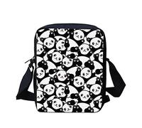 Kuiaobaty Cute Panda Print Women Crossbody Bag Animals Small Messenger Bag for School Girl Catroon Satchel for Kids