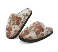 Kuiaobaty Dachshund Dogs Women's Memory Foam Slippers Cartoon Dachshund Puppy Comfy Fuzzy House Scuffs Slippers with Fleece Lining Rubber Soles