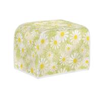 Kuiaobaty Daisy Flowers Toaster Dust Cover 2 Slice, Spring Floral Linen-like Toaster Case with Hook,Dirty,Fingerprint Protection,M