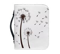 Kuiaobaty Dandelion Pattern Bible Case Organizer, Cute Dandelions Print Carrying Book Case Church Bag Bible Protective with Inside Pocket
