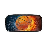 Kuiaobaty Fire Basketball Printed Pencil Case for Boys Large Capacity Teenager Pencil Pouch Kids Pen Bag for School