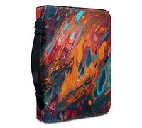 Kuiaobaty Fluid Art Bible Cover Case with a Bookmark, Colorful Book Sleeve Protector Pouch for Notebook,Novel, Faux Leather, Large