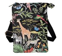 Kuiaobaty Forest Animals Mini Crossbody Bags for Girls, Giraffe Leopard Print Small Sling Bag Women Cosmetic Bag for Lipstick