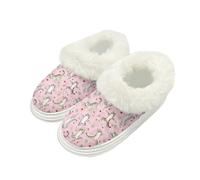 Kuiaobaty Funny Yoga Cat Print Slippers for Women Memory Foam Fun Kitty Cats Print Fluffy Collar Ladies Cozy Warm Slipper Winter Scuff Slippers Indoor