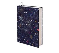 Kuiaobaty Galaxy Starry Book Cover Astronomy Fans Stretchable Book Covers Sleeve Textbook Cover School Book Protector, Black