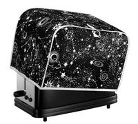 Kuiaobaty Galaxy Stars Toaster Machine Cover, Black Universal Dustproof Cover for 2 Slice Toaster,Small Appliance Covers