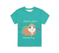 Kuiaobaty Girl Summer T shirts Cartoon Guinea Pig T-Shirt for elematary school Kids 11-12 Children Casual Comfort Short Sleeve T-Shirt Hamster