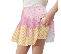 Kuiaobaty Girls Athletic Skirts Summer A Line Mini Skort for Kids High Waisted Pleated Skirts with Shorts Underneath 5-14Y