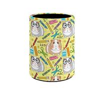 Kuiaobaty Guinea Pigs Print Pencil Holder for Girls Cartoon Animals Round Multi Function Large Desk Organizer for Kid/Student