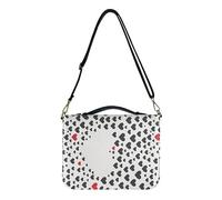 Kuiaobaty Heart Pattern Large Bible Cover with Handle, Cartoon Love Print Silhouette Carrying Book Case Church Bag Bible Study Carry Bible Book Bag