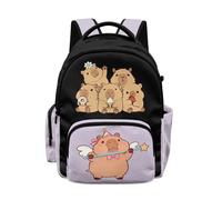 Kuiaobaty Kawaii Capybara School Backpack for Girls - Lightweight Durable School Bag with Adjustable Strap All-print Elementary School Backpack