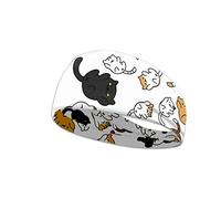 Kuiaobaty Kawaii Cats Girls Yoga Sport Athletic Headband for Running Sports Travel Sweatbands Gymnastic Hairbands Cute Animals Pattern