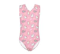 Kuiaobaty Kawaii Cats Kitty Girls Swimwear Pink Toddler Swimming Costume One Piece Cartoon Animal Beach Swimsuit for Kids 6-13 Years