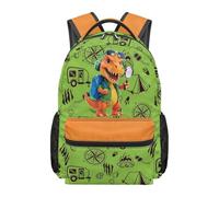 Kuiaobaty Kids Backpack with Main Compartment Boys Explorer Dinosaur School Backpack for Elementary School Students - 17 Inch Lightweight Bookbag