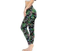Kuiaobaty Lizard Pattern Plus-Size Active Wear Yoga Leggings Colorful Floral Women's High Waist Fitness Curve Pants with Pocket Tummy Control - 3XL