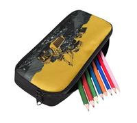 Kuiaobaty Mining Construction Fleet Kids Pencil Case with Durable Zipper School Stationary Storage Bag Large Capacity Pencil Bag for Boys