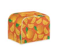 Kuiaobaty Orange Print Toaster Covers 4 Slice Dust Protection Toaster Bags with Hook, Fruits Pattern Protective Case for Bread Machine