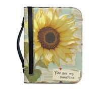 Kuiaobaty Painting Sunflowers Bible Cover Case for Women Faux Leather Leather Book Holder, Bible Organizer, You are My Sunshine