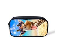 Kuiaobaty Pencil Case Kids Large Capacity Pencil Case Animal Giraffe Print Organizer Bag Pen Pouch