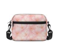 Kuiaobaty Pink Floral Crossbody Bag for Women Ladies Shoulder Bag Multi Pocket, Cherry Blossom Messenger Bags Handbag for Shopping, Everyday Use