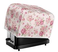 Kuiaobaty Pink Roses Toaster Cover 2 Slice, Flowers Floral Protective Cover for Bread Machine 11.5x8x8in,Washable Bakeware Protector