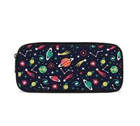 Kuiaobaty Planet Stars Pencil Case for Kids, Boy Girl Galaxy Outer Space Pencil Pouch Children Durable Zipper Pencil Bag, Astronomy Loves