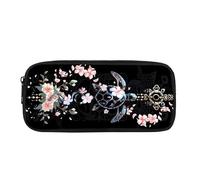 Kuiaobaty Sea Turtle Floral Print Kids Pencil Case Children Cute Ocean Animal Turtles Flower Pencil Pouch for School Women Makeup Bag