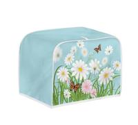 Kuiaobaty Spring Flower Butterfly Toaster Cover for Two Slice Toaster, Daisy Floral Household Appliances Dust Cover Protector Small,M