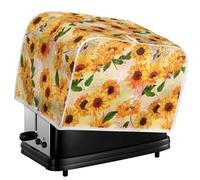 Kuiaobaty Sunflowers Toaster Cover 2 Slice,Yellow Flowers Premium Toaster Cover Kitchen Accessories,Appliance Dust and Fingerprint Proof