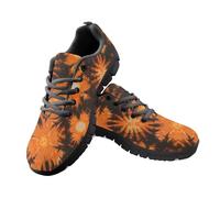 Kuiaobaty Tie Dye Running Shoes for Mens Tie-dye Orange Black Casual Fashion Sneakers Memory Foam Breathable Sport Trainers Anti Slip
