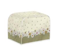 Kuiaobaty White Daisy Flowers Toaster Cover for 2 Slice (11.5 x 8 x 8 inches), Green Polka Dots Toaster Cover with Hook Washable,S