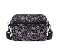 Kuiaobaty Women's Crossbody Bag, Gothic Bats Spider Cross Body Bag Handbags, Vintage Floral Spiderweb Shoulder Bags with Adjustable Strap