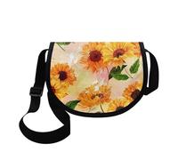 Kuiaobaty Yellow Sunflowers Crescent Bag for Women, Floral Sling Crossbody Bags Dumpling Bag for Travel Work School Daily Use