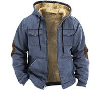 kuiazelit Men's Military Fleece Combat Jacket Tactical Hoodies Fleece Lining Winter Jackets Full Zip Up Hooded Coats Thick Thermal Outwear Multi Pockets Outdoor Sherpa Jackets Quilted Jacket For Men