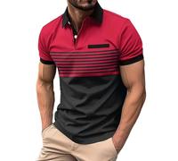 kuiazelit Mens Polo Shirt Short Sleeve Stretch Breathable Golf Polo Shirts Classic Summer Casual Business Work Polo T Shirts Regular Fit Button Collared Golf T-Shirts with Real Pocket Multi Colors