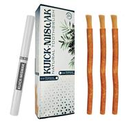 KUICK-MISWAK Natural Miswak Sticks for Teeth Cleaning, 3 Organic Siwak Sticks with Holder, Natural Toothbrush for Teeth Whitening, Fresh Breath, Daily Oral Care & Eco-Friendly Dental Hygiene