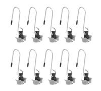 KUIDAMOS 10PCS Durable Single Stud L Track Tie Down Anchor for Trucks Trailers,110lbs Breaking Load, Ideal for Cargo Control in, ABS+Metal Material (Gray)