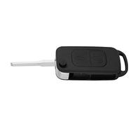 KUIDAMOS 2 Button Flip Key Fob Case for SLK Class - Durable Black Plastic Cover Replacement Shell for E113 ACES W168 - Suitable for Car Enthusiasts