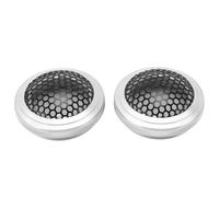 KUIDAMOS 2Pcs Protective Metal Speaker Mesh Grill Cover for Home Car Boat Stylish Design Durable Aluminum Iron 54mm Diameter (Silver)