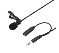 KUIDAMOS 3.5mm Jack Mini Wired Clip on Microphone Headset for Hands-Free Recording with High Sensitivity Design