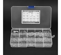 KUIDAMOS 304 Stainless Steel Anti-Rust Washer Spring Washer Assortment Set Kit for Durable Fastening, 260pcs for All Needs (Silver, 100%) - Home Repair, Construction