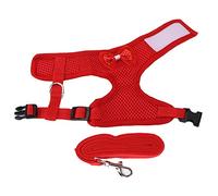 KUIDAMOS Adjustable Breathable Chicken Harness and Leash Comfortable Vest for Roosters, Chicken Supplies for Teaching Pet Chickens to Walk Outside (Red)