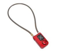 KUIDAMOS Anti Theft Motorcycle Digital Lock with 256 Combinations and High Volume Vibration Alarm for Secure Protection Red
